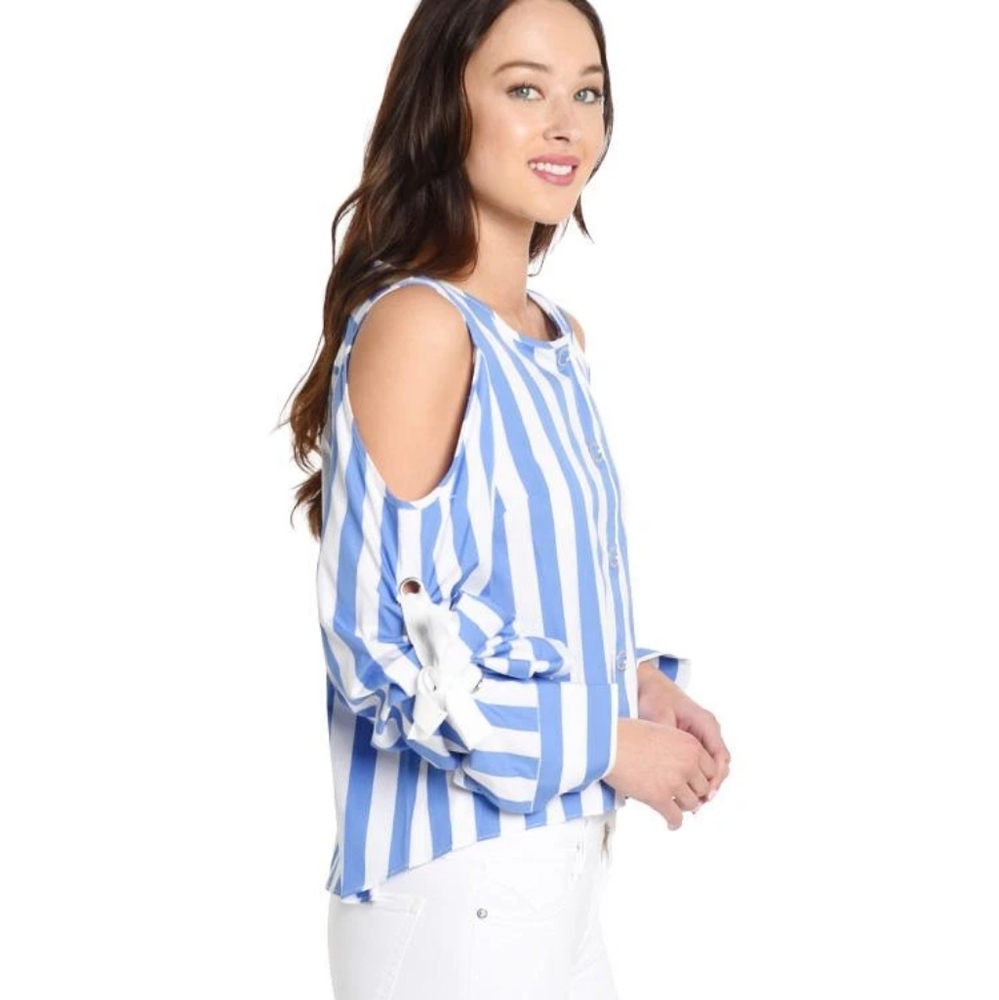 Parker Mackenzie Cold Shoulder Blouse - Picture 3 of 12